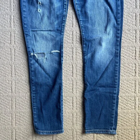 GAP 1969 Womens Slouchy Skinny Straight Blue Cotton Blend Denim Jeans Size 27 4 - Picture 3 of 7